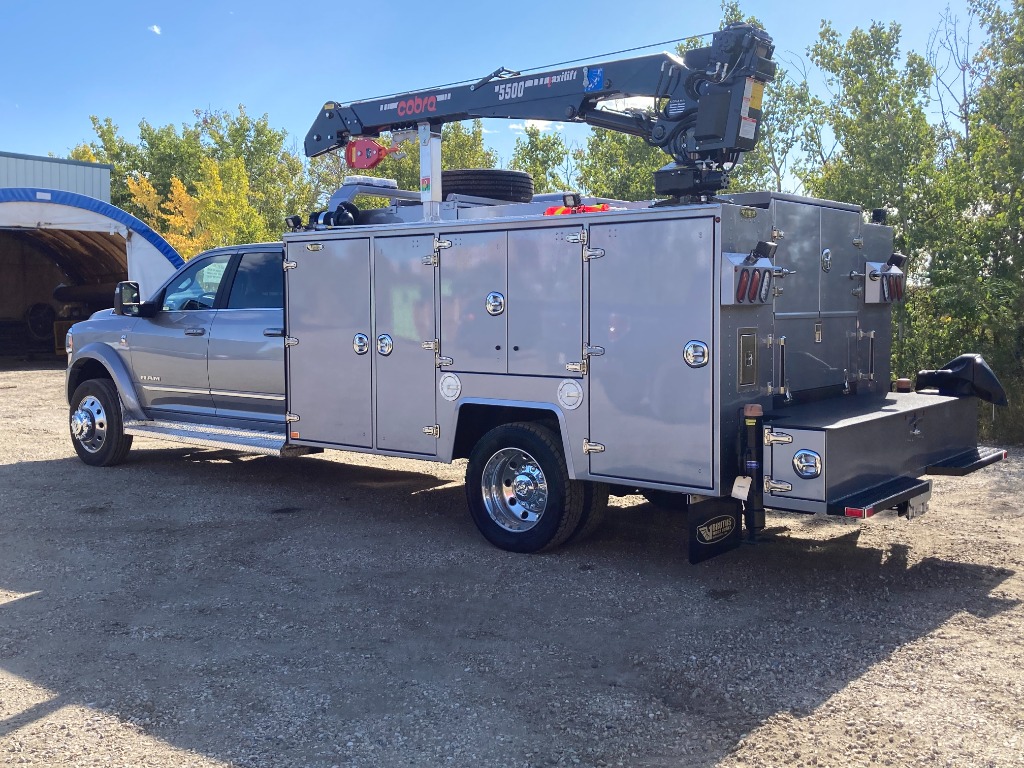 Brutus Service Body Truck - Silver with Cobra Crane