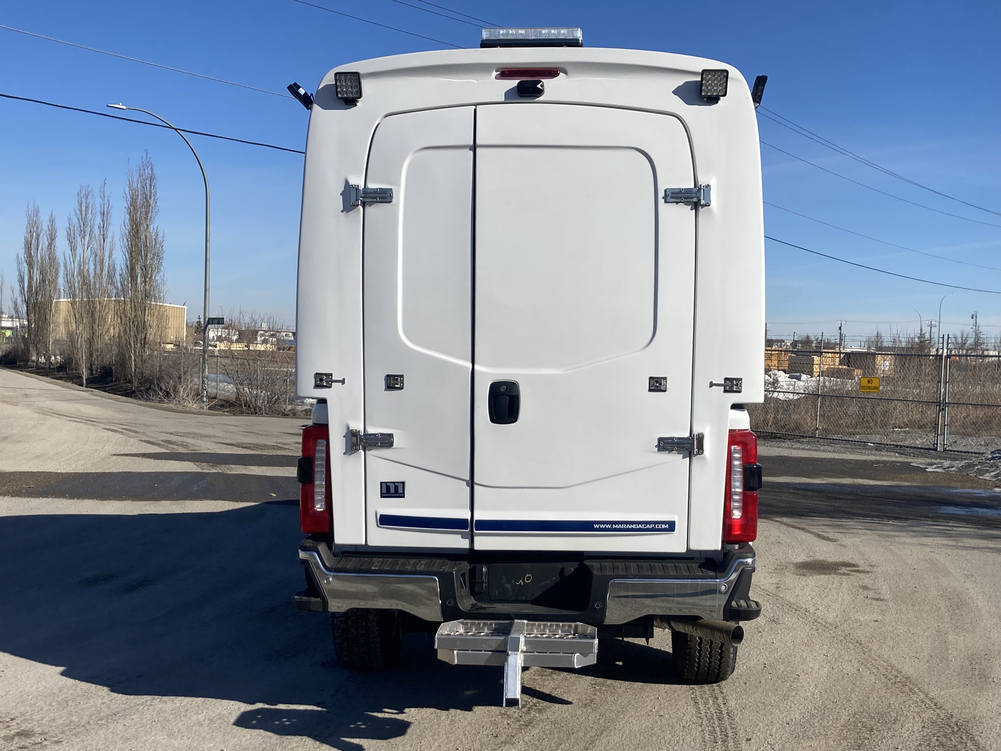 Rear doors on a Maranda slip-in body
