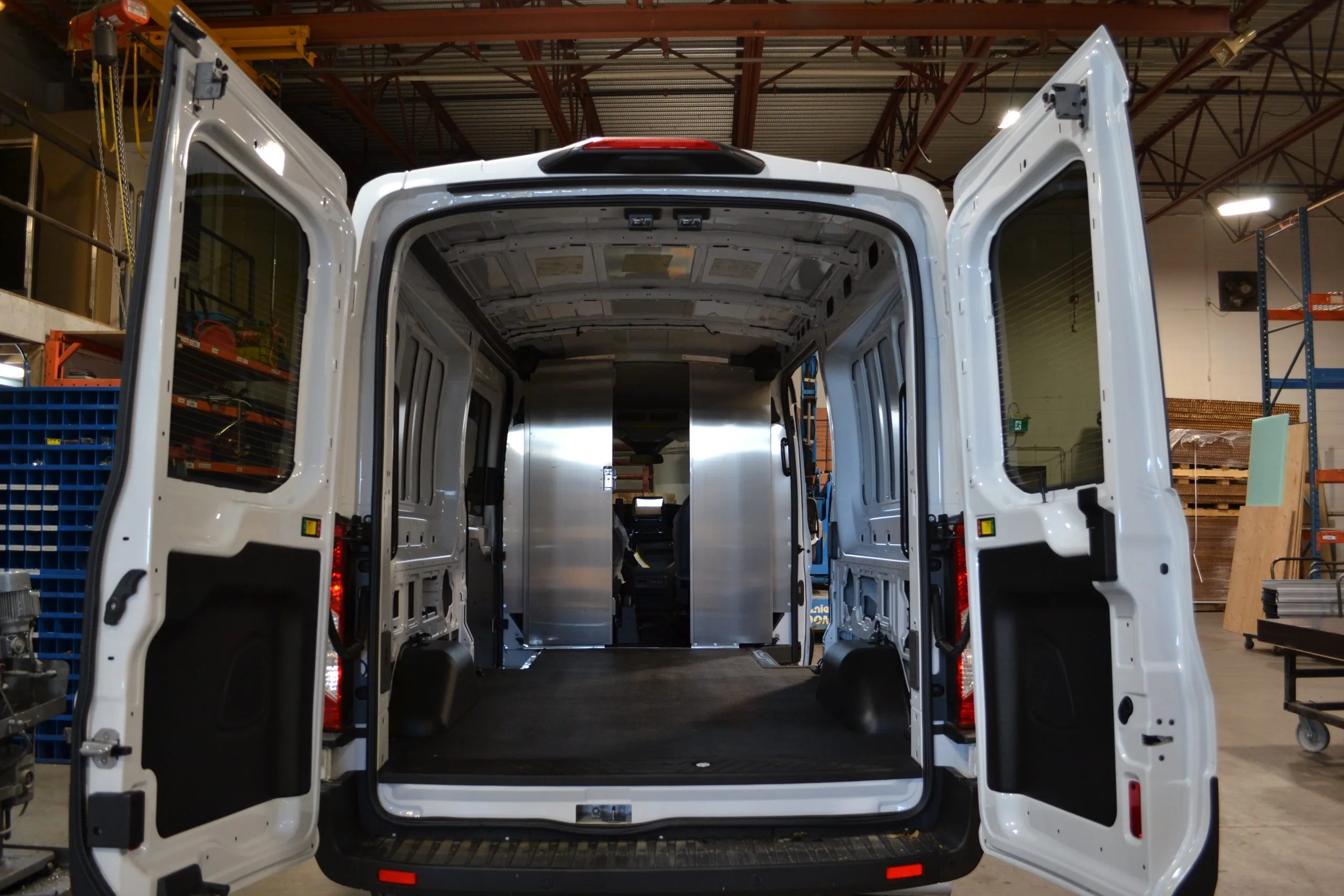 Van upfit installation - shelving systems